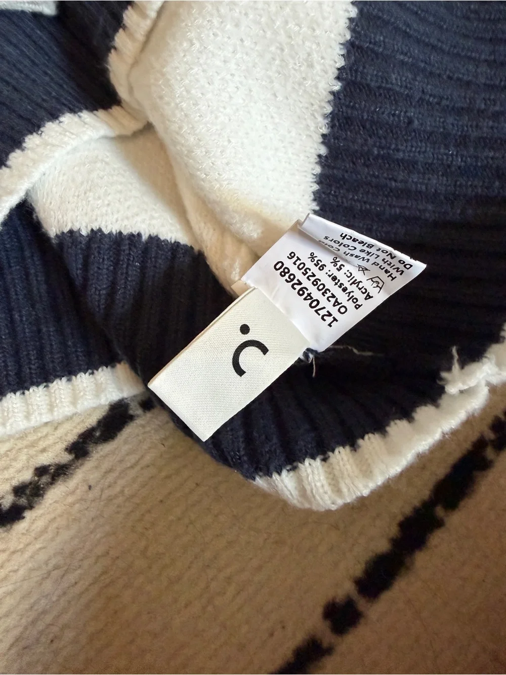 Commense Ivory Open Collar Button Up Sweater - Picture 5 of 5